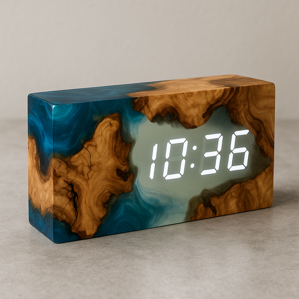 レジン加工置き時計(デジタル)